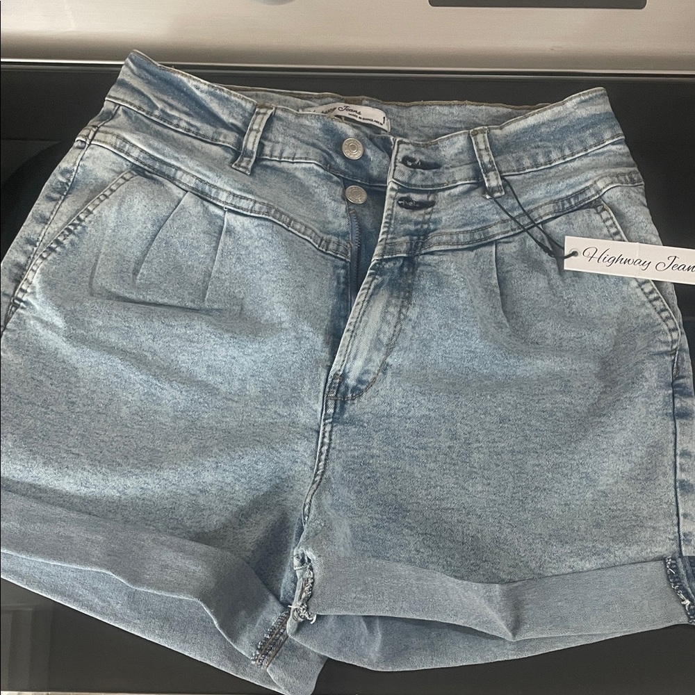 Highway Jeans Women's Light Blue High Waist Shorts
